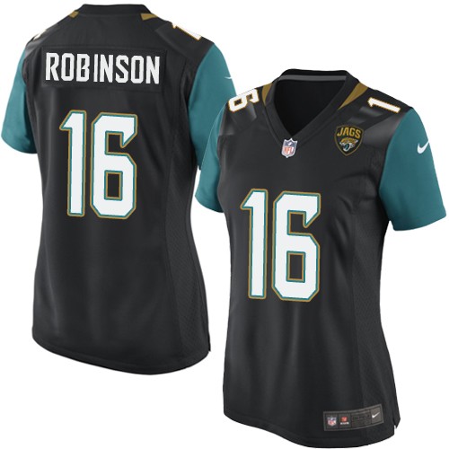 Women's Game Denard Robinson Nike Jersey Black Alternate - #16 NFL Jacksonville Jaguars